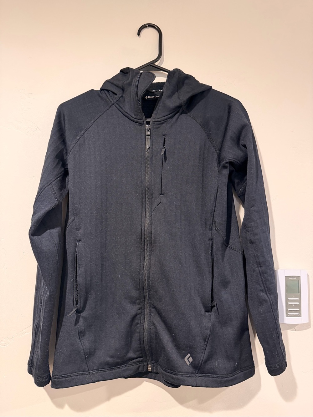 Black Diamond Black Hooded Lightweight Fleece Jacket - Women’s Factor Fleece
